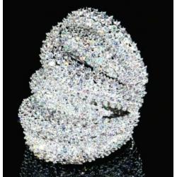 Grote zirkonen 925 zilveren dames ring