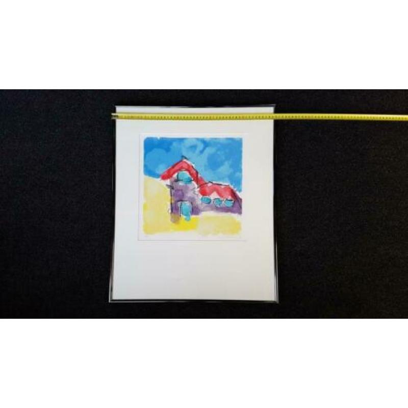Handgesigneerde originele litho van H. van Vessum