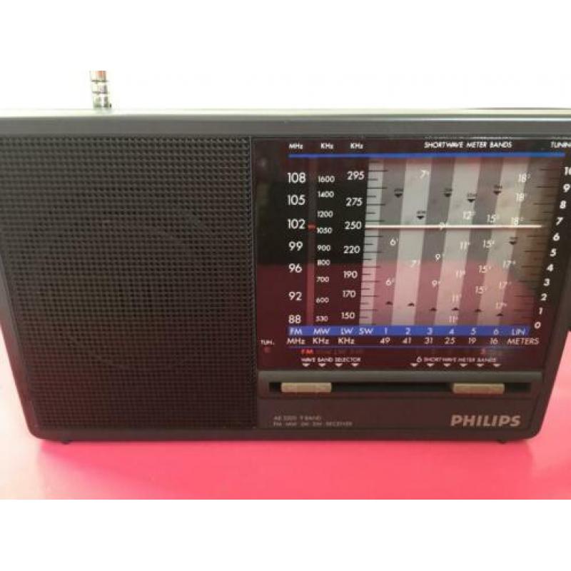Philips AE3205 Wereldontvanger Radio Compact 9 Bands Vintage