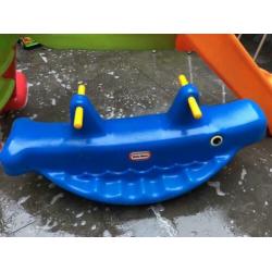 Little tikes walvis nijlpaard wip 3-persoons en evt glijbaan