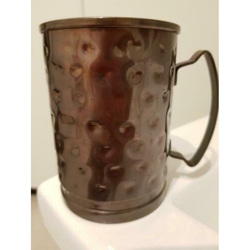 Moscow mule Hammered copper mugs. World mm-200. Libbey