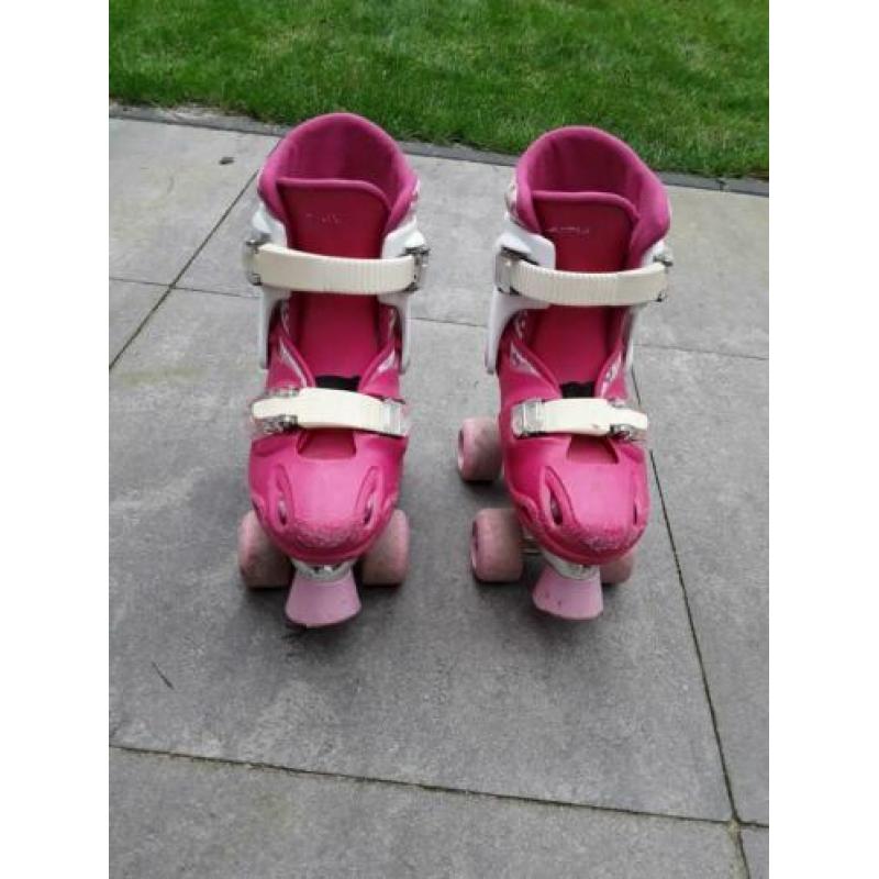 Nijdam rolschaatsen rose-wit 27-31