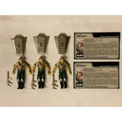 3 x GI Joe Super Trooper + Mail-in filecard