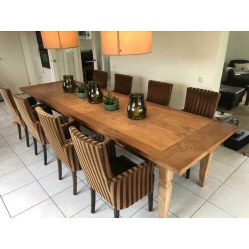 Eetkamerstoelen 8 stuks evt met tafel