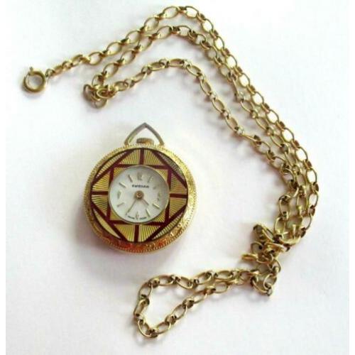 Vintage Swissam Swiss mechanisch dames horloge-hanger van 60