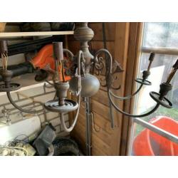 Antieke kroonluchter koper vintage special