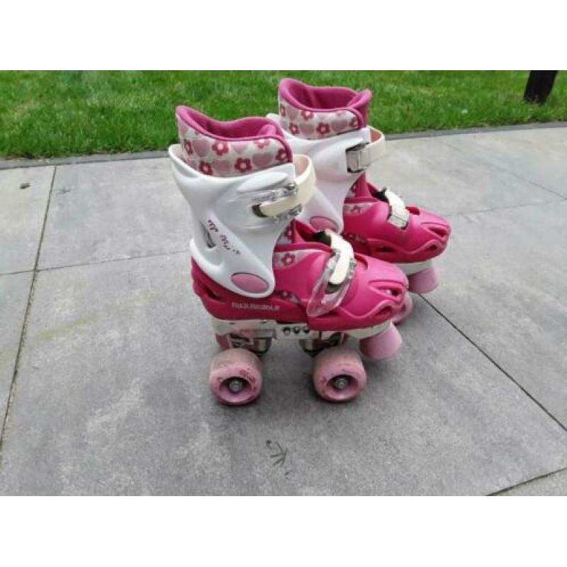 Nijdam rolschaatsen rose-wit 27-31