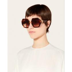 Valentino Hexagonal Oversized zonnebril