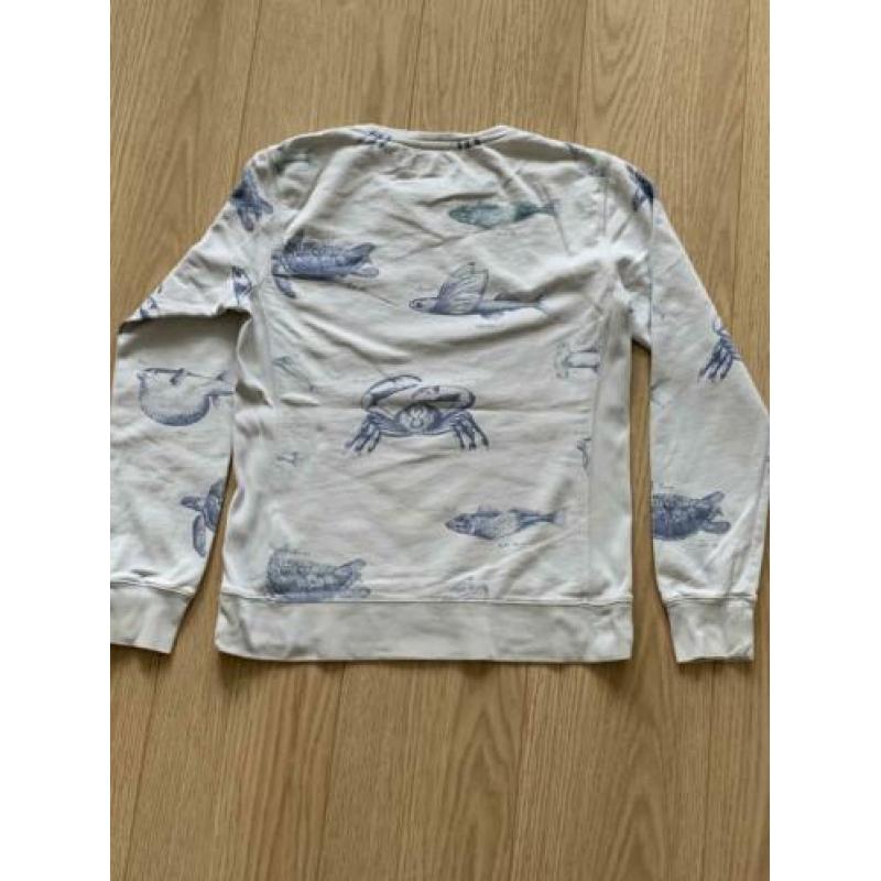 Scotch & Soda Shrunk vissen crewneck maat 152