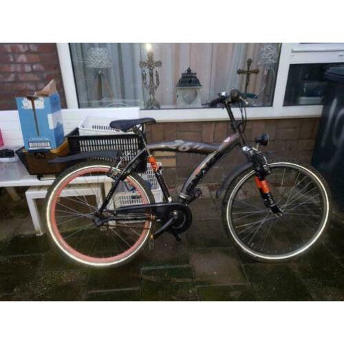 26" stoere Batavus Snake, 48 cm, 3 versnellingen, licht/slot
