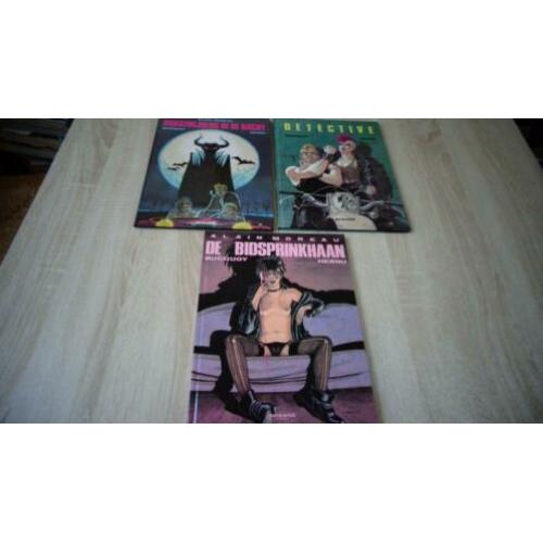 Alain Moreua stripboeken hardcover 3 stuks zgan