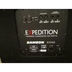 occasion 2 x samson 500 watt powered basboxen v. bodemprijs!