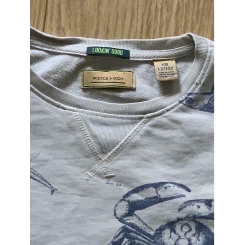 Scotch & Soda Shrunk vissen crewneck maat 152