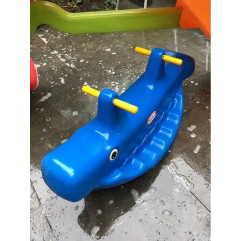 Little tikes walvis nijlpaard wip 3-persoons en evt glijbaan