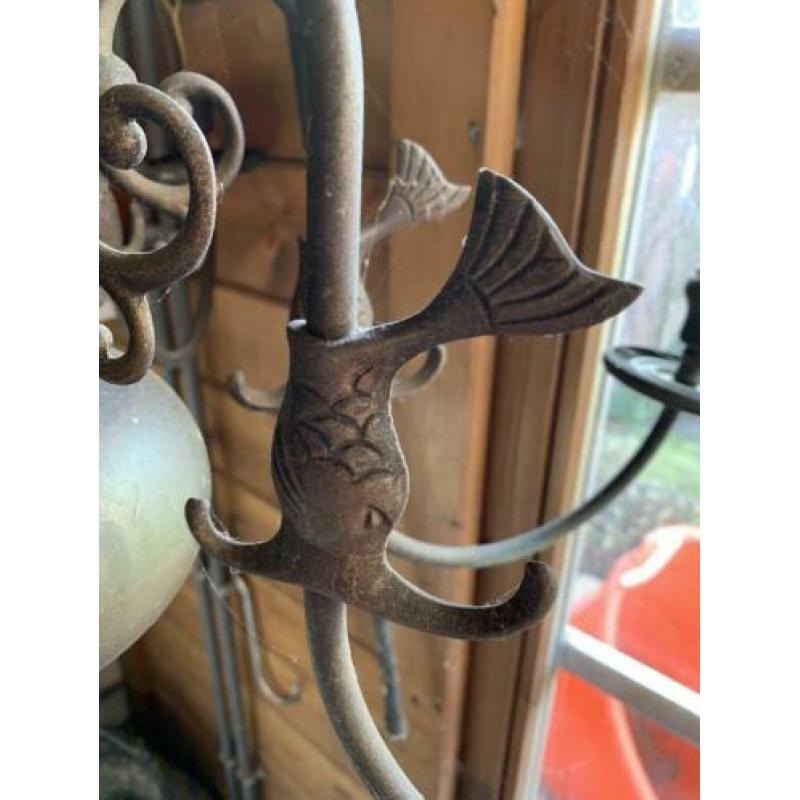 Antieke kroonluchter koper vintage special
