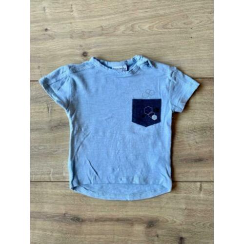 Z.g.a.n. Blauw shirtje met borzakje, Prénatal, maat 80