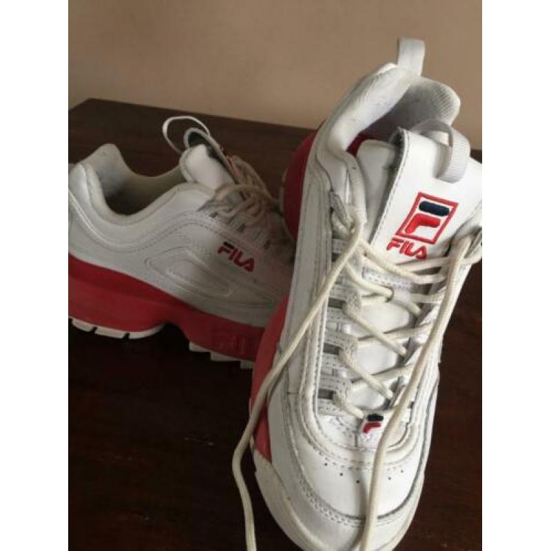 Fila’s schoenen wit/rood maat 39 zgan