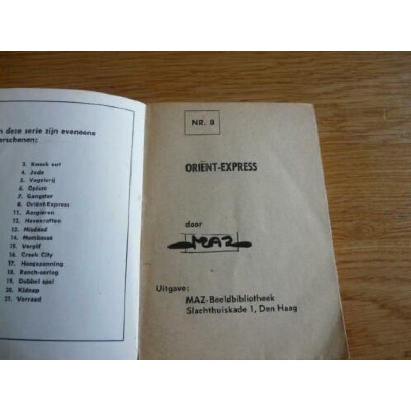 Dick Bos. Oriënt-Express (Nr. 8 ruitserie, 1965). Zeldzaam.