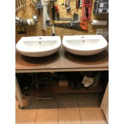 2 x wastafel
