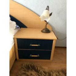 Ombouw Tweepersoons bed incl 2 lattenbodems en nachtkastjes