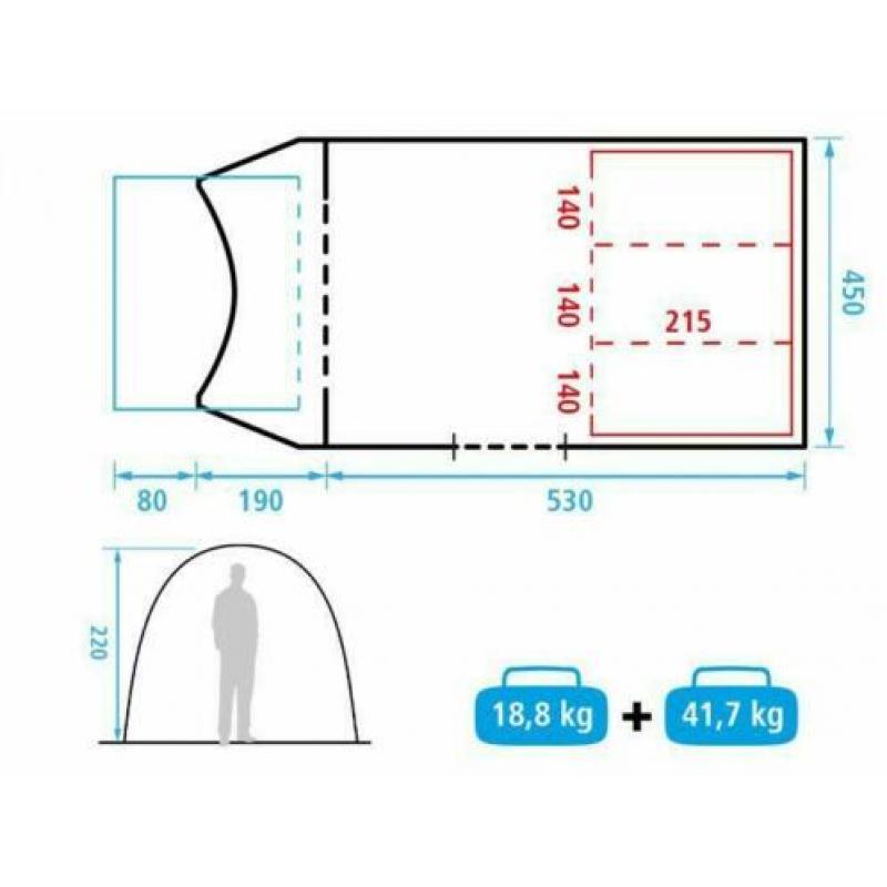 Obelink trial 600 tc tunneltent