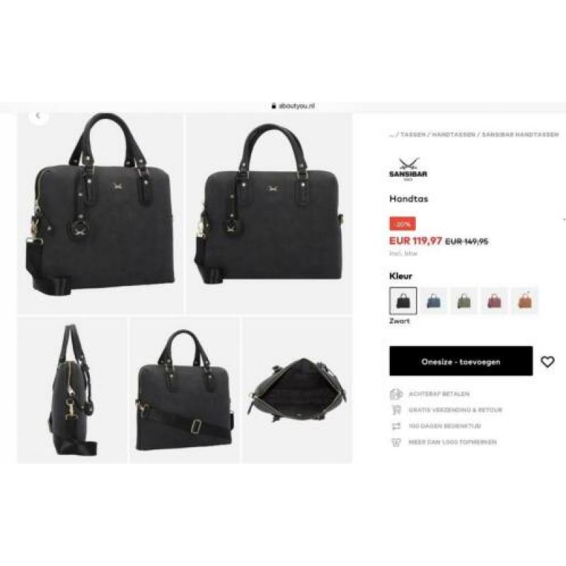 SANSIBAR Dames Handtas leren nooit gebruikt, Bag leather