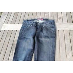 Blauwe spijkerbroek &SQIN maat 164 met gesp achterop