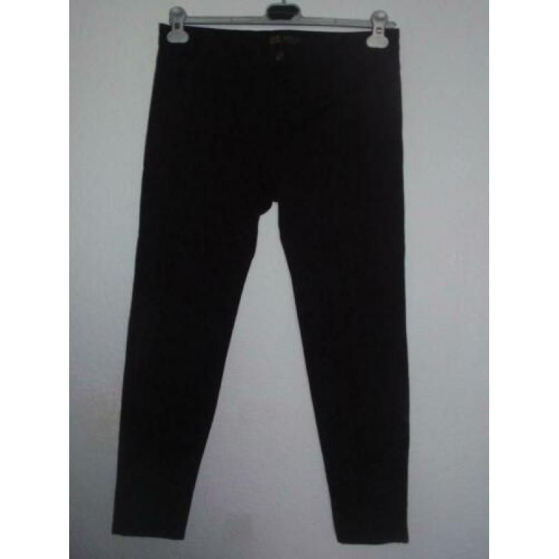 Maat 44 - zara basic - zwart / bordeaux broek