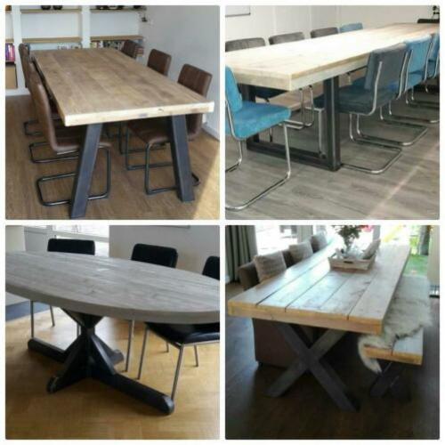 Steigerhouten tafel. Alle modellen op maat gemaakt. NIEUW