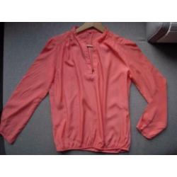 zalm kleurige blouse mt.m i.z.g.s