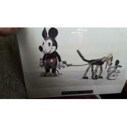 Prachtig schilderij/prent van mickey mouse