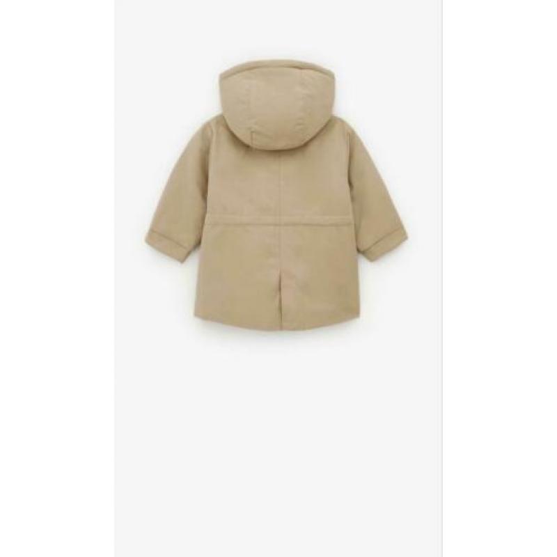 NIEUW / ZARA trenchcoat met teddy maat 86