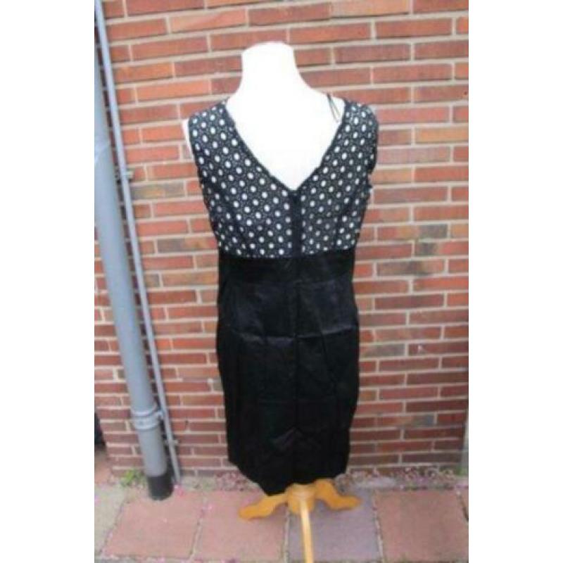 Jurk zwart kant wit Dauvry mt 42 Nieuw AANBIEDING