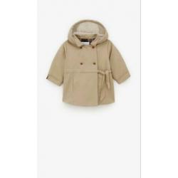 NIEUW / ZARA trenchcoat met teddy maat 86