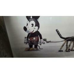 Prachtig schilderij/prent van mickey mouse