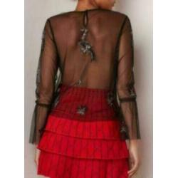 NIKKIE KATE MOSS Ricci semi-transparante top maat 34