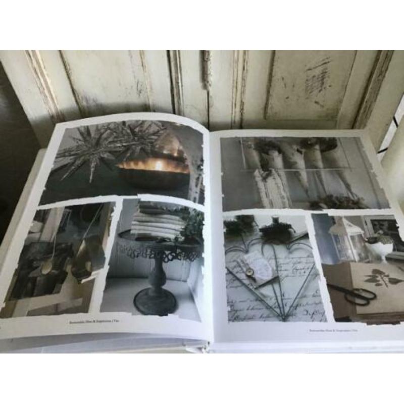 Brocante boek Scandinavisch Romantiska hem& inspiration vitt