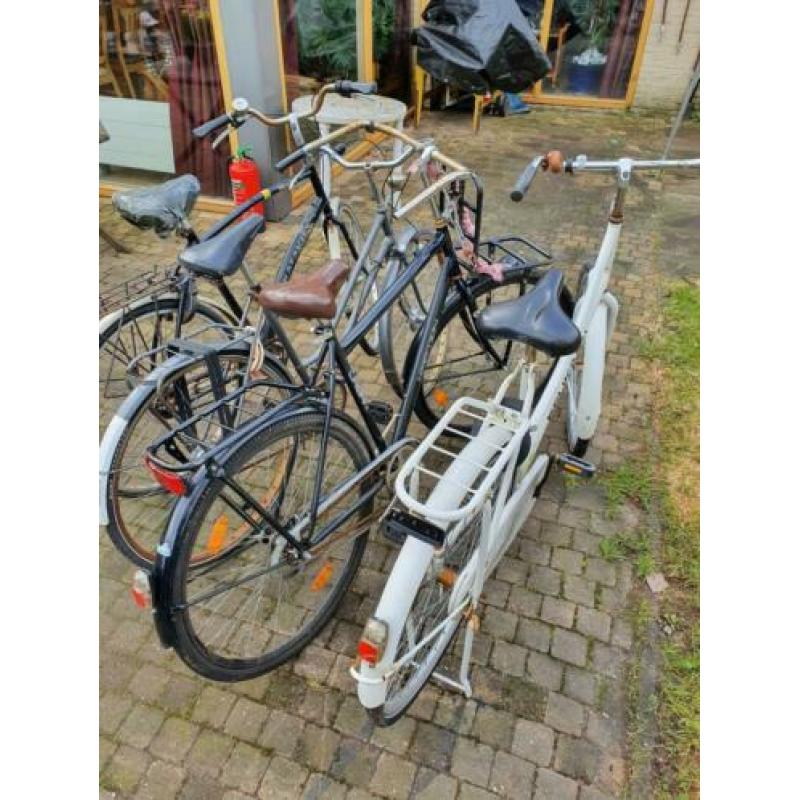 4 gebruikte fietsen. In 1 koop. Batavus, gazelle.