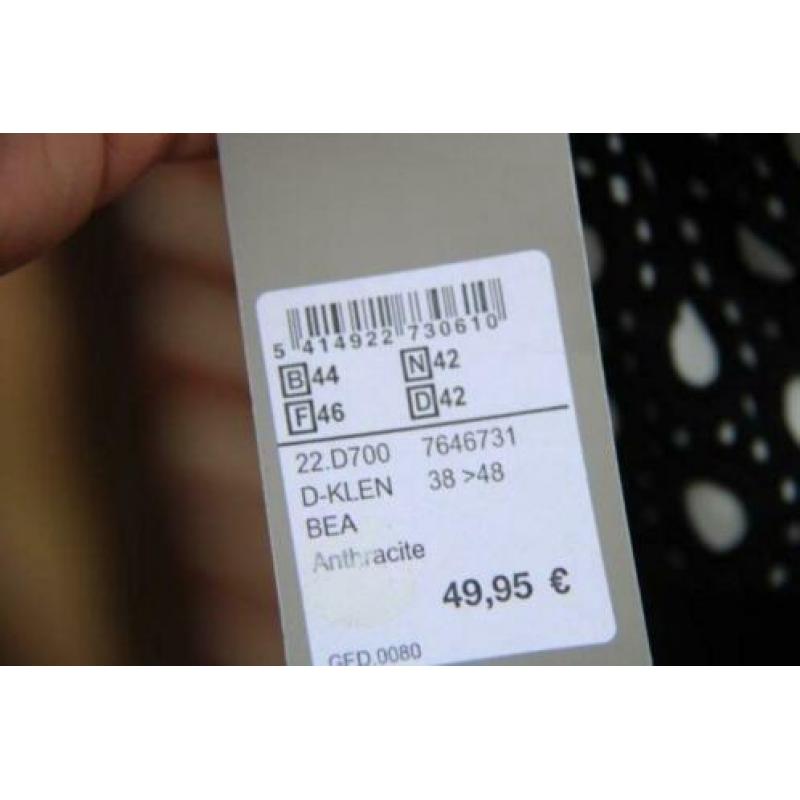 Jurk zwart kant wit Dauvry mt 42 Nieuw AANBIEDING