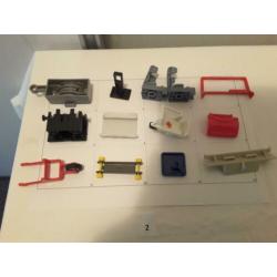 Playmobil onderdelen voertuigen, auto, brancard, fiets, boot