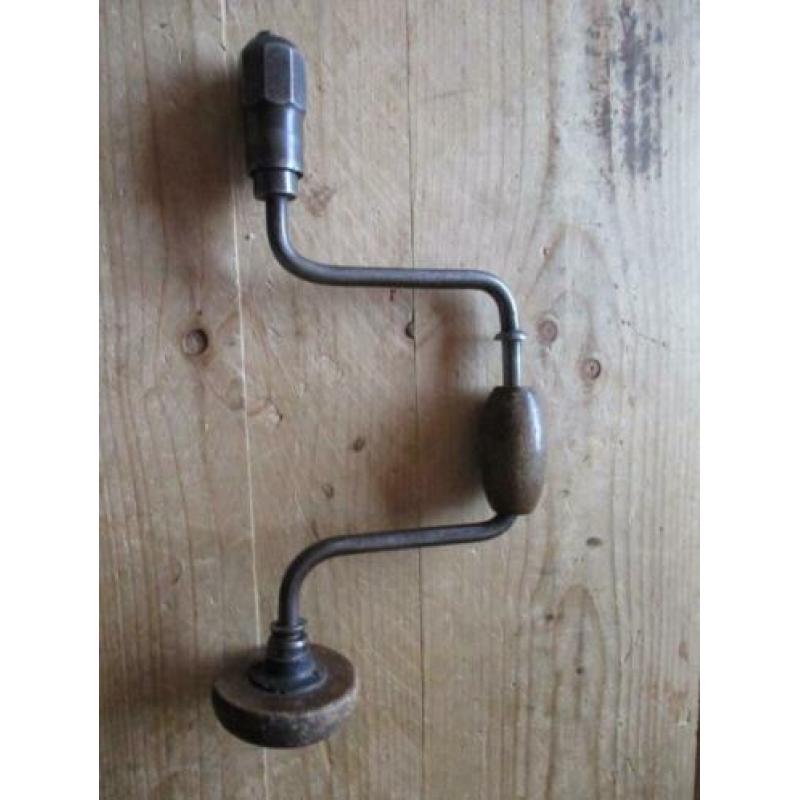 Antieke bruine handboor