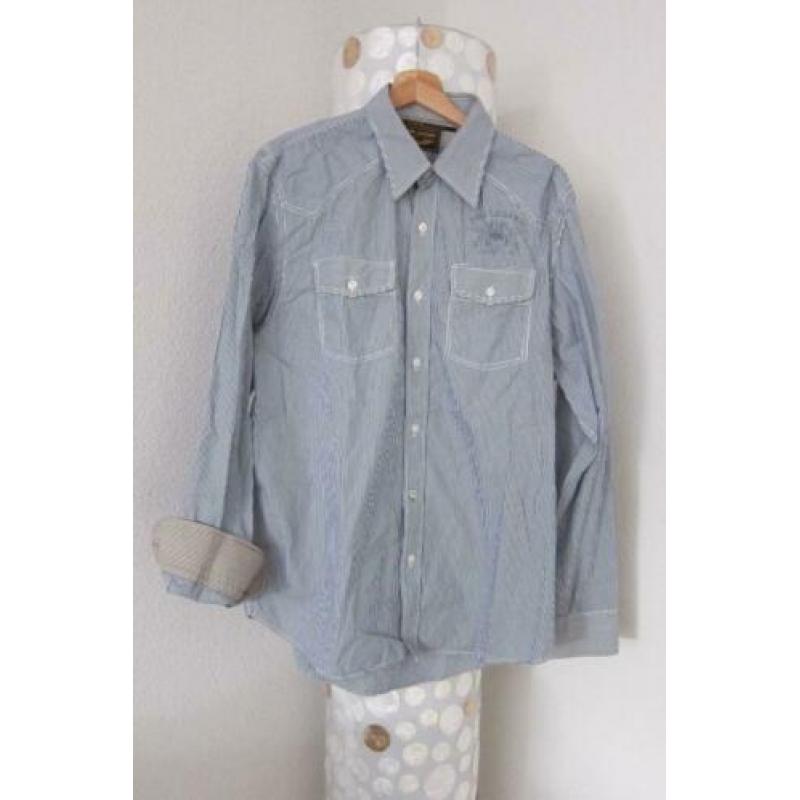 PME Legend blouse overhemd blauw streep pall mall L