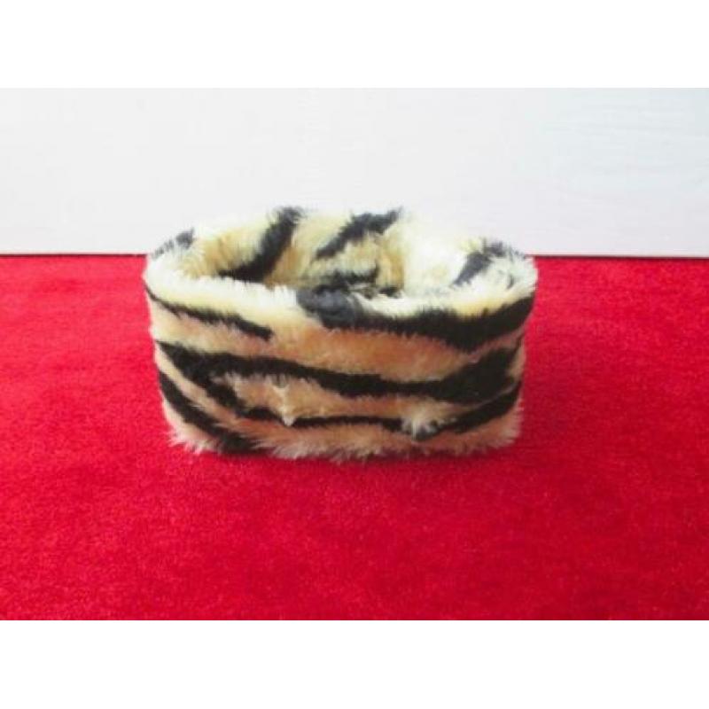 nieuwe faux fur bonte tijger print bontmuts hoofdband v bont