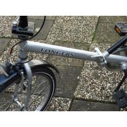 Prachtige zilverkleur vouwfiets merk FONGERS