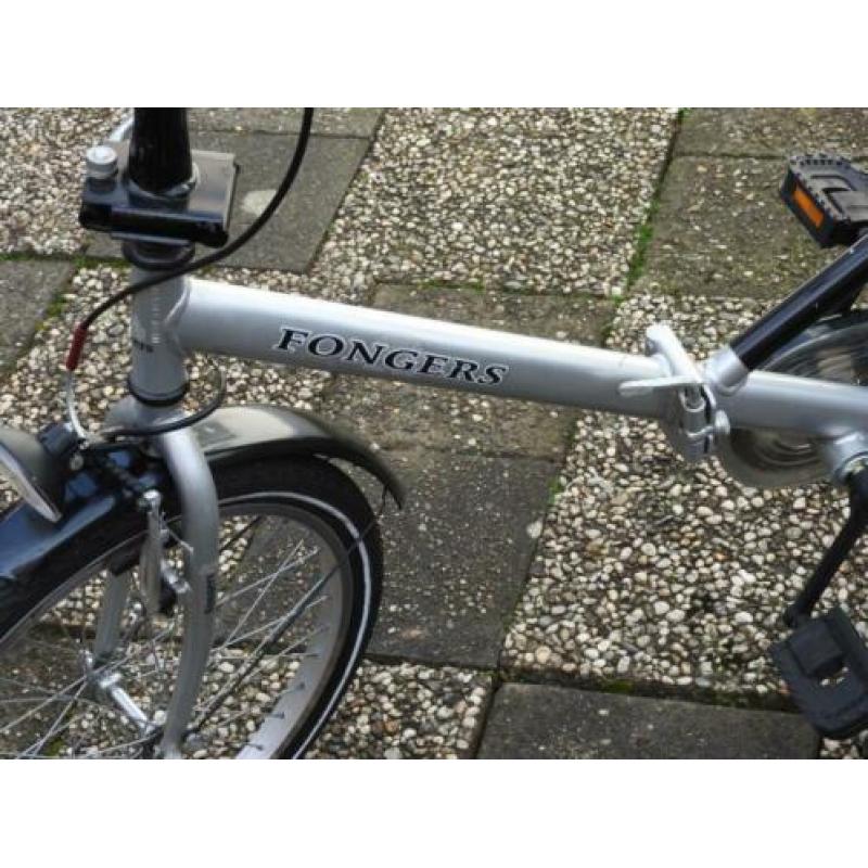 Prachtige zilverkleur vouwfiets merk FONGERS