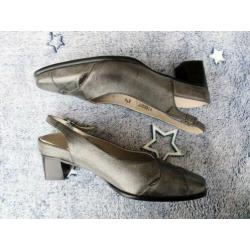Leren pumps sandalen Picardi grijs maat 39 nieuw