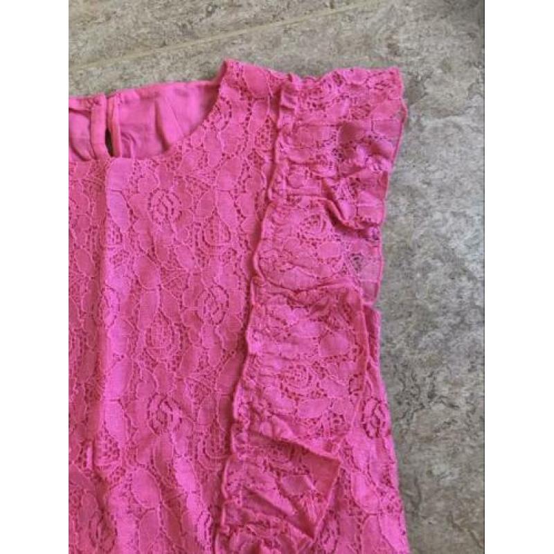 Roze kanten top van “Name it” !! Maat 122/128 !! NIEUW !!