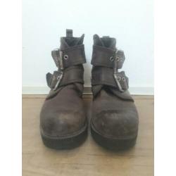 Leren biker boots mt 39 stoere laarzen
