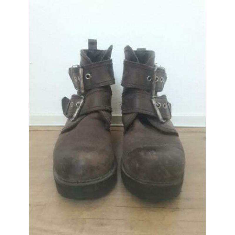 Leren biker boots mt 39 stoere laarzen