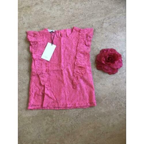 Roze kanten top van “Name it” !! Maat 122/128 !! NIEUW !!